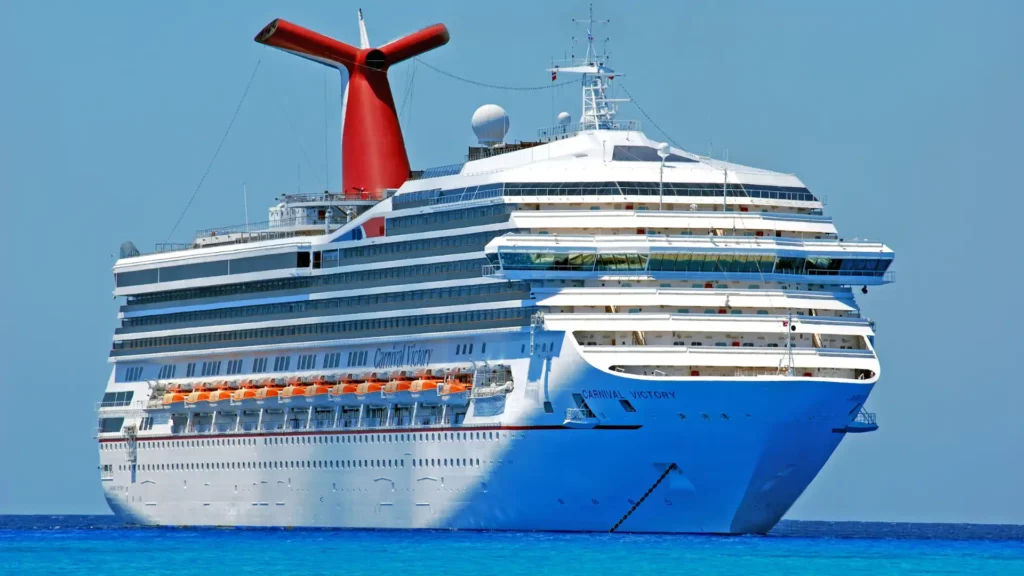 large cruise ship sailing on calm waters